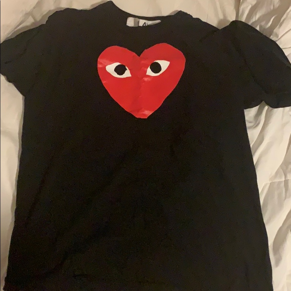 comme des garcons tee signature logo graphic